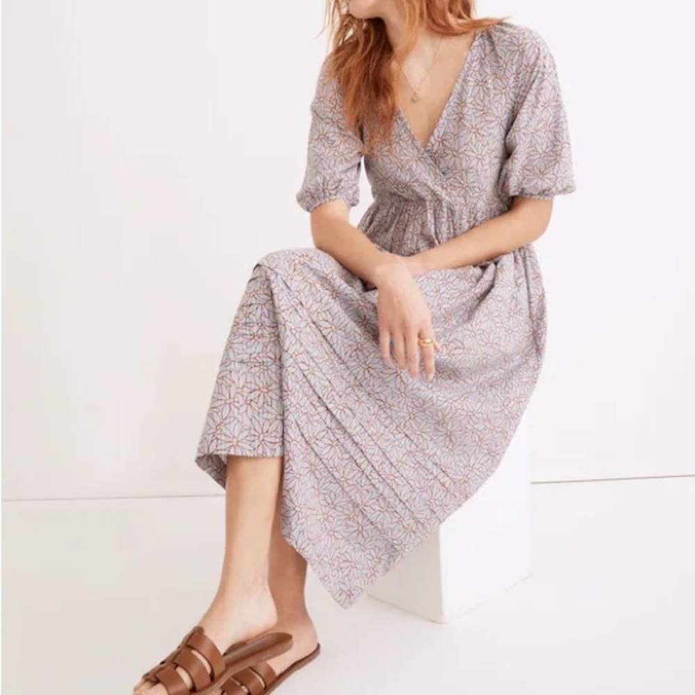 Madewell midi/maxi Floral Wrap Dress Sz Medium